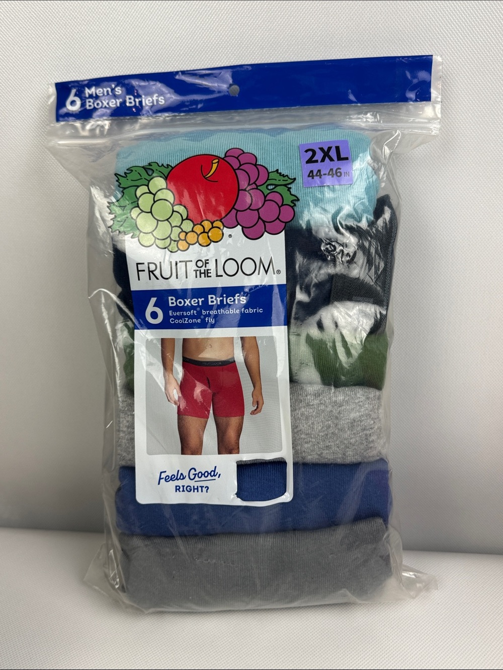 Fruit of the Loom Men's CoolZone Boxer Briefs, Moisture-Wicking, Mesh Fly 2XL